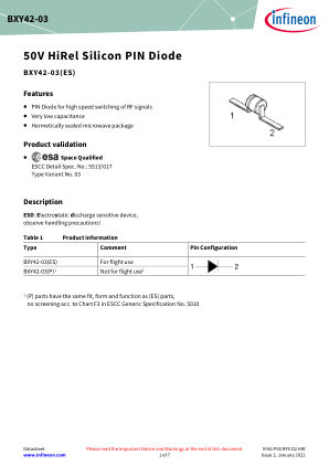 BXY42-03ES datasheet cover page