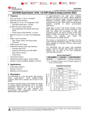 DAC34H84 datasheet cover page