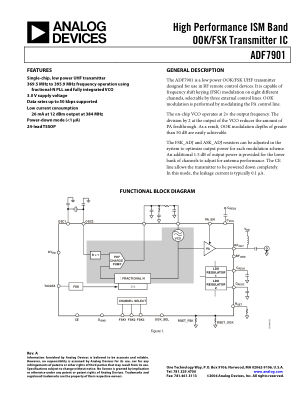 ADF7901 数据手册首页