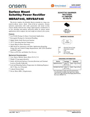 MBRAF440T3 数据手册首页