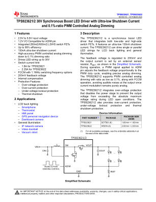 TPS923622 datasheet cover page