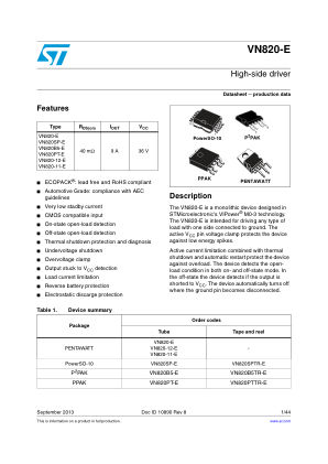 VN820-E 数据手册首页
