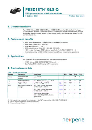 PESD1ETH1GLS-QYL datasheet cover page