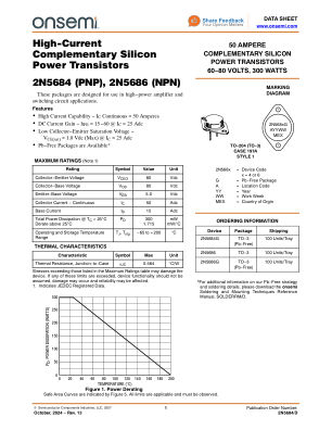 2N5684 datasheet cover page