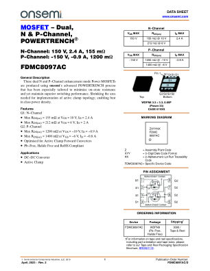 FDMC8097AC 数据手册首页