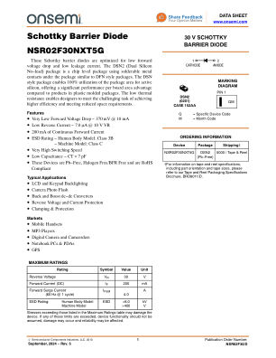 NSR02F30 数据手册首页