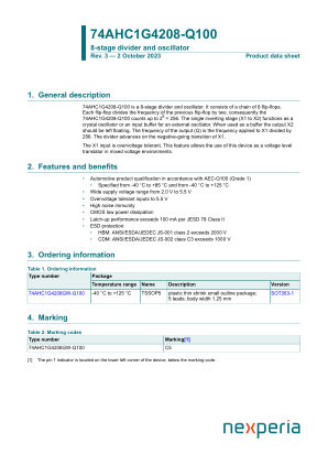 74AHC1G4208GW-Q10H datasheet cover page