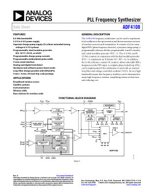 ADF4108 datasheet cover page