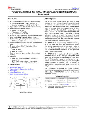 TPS7E66-Q1 datasheet cover page
