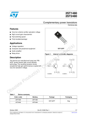 2ST2480 datasheet cover page