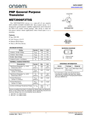 NST3906F3 datasheet cover page