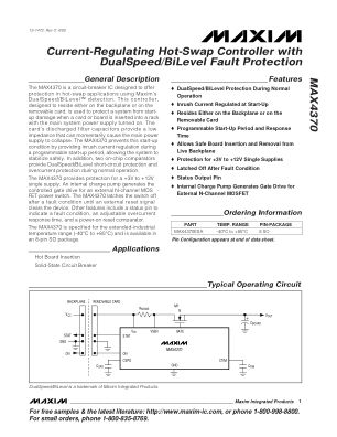 MAX4370 datasheet cover page