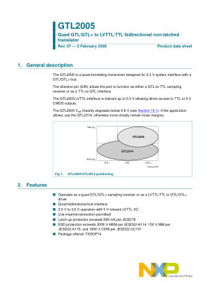 GTL2005 datasheet cover page