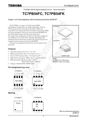 TC7PB54FK datasheet cover page