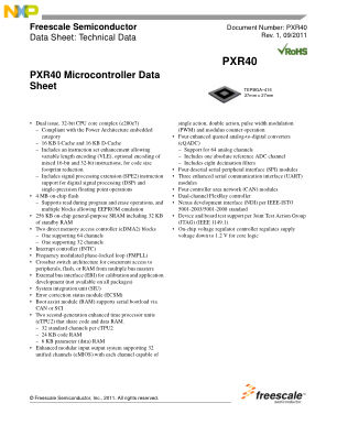 PXR40 datasheet cover page