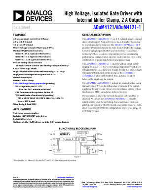 ADUM4121 datasheet cover page