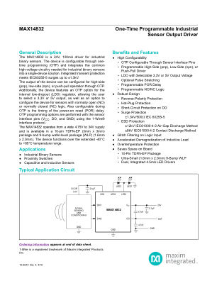 MAX14832 datasheet cover page
