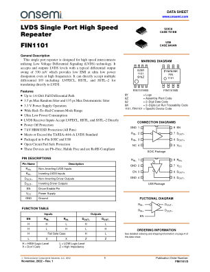 FIN1101 datasheet cover page