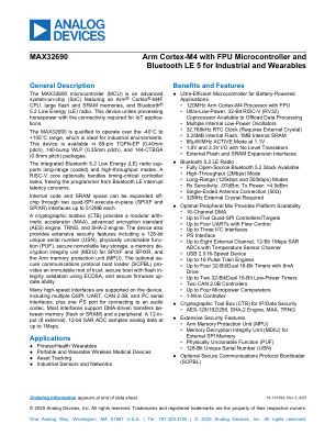 MAX32690 datasheet cover page