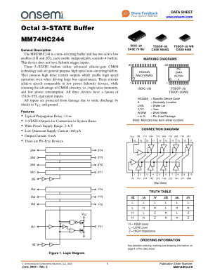 MM74HC244 数据手册首页