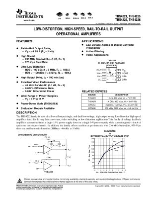 THS4226 datasheet cover page
