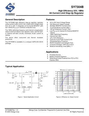 SY7304BXES datasheet cover page