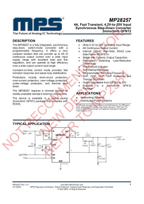MP28257 datasheet cover page