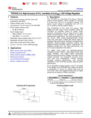 TPS7A53 datasheet cover page