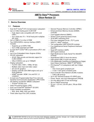 AM5729 datasheet cover page