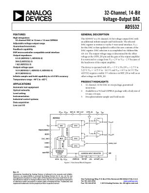 AD5532 数据手册首页