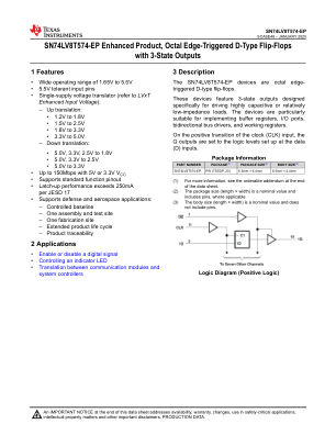 SN74LV8T574-EP datasheet cover page