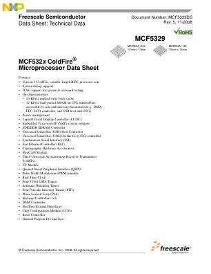 MCF5329DS 数据手册首页
