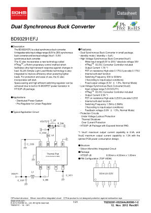 BD93291EFJ 数据手册首页