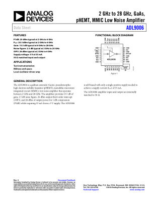 ADL9006 datasheet cover page