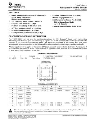 TS2PCIE2212 数据手册首页
