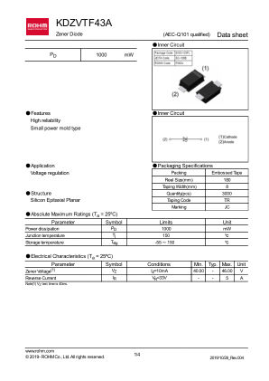 KDZVTFTR43A datasheet cover page