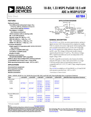 AD7984 数据手册首页