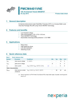PMCM4401VNEAZ datasheet cover page