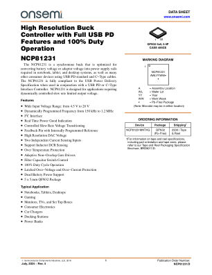 NCP81231 datasheet cover page