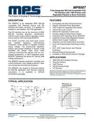MP8007 datasheet cover page