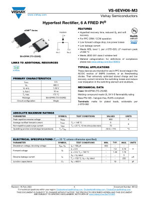 VS-6EVH06-M3 datasheet cover page