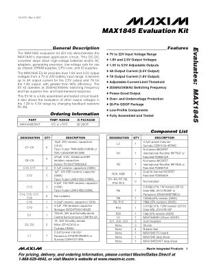 MAX1845EV datasheet cover page