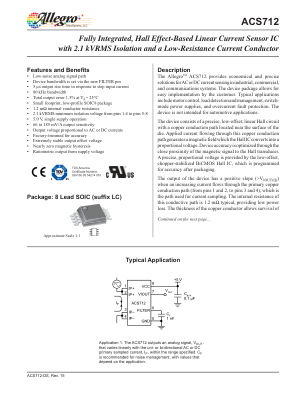 ACS712 数据手册首页