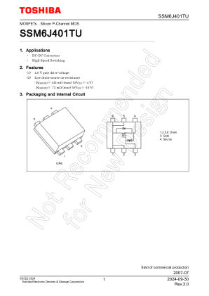SSM6J401TU datasheet cover page
