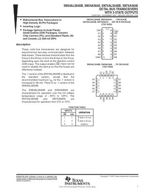 SN74AS640 数据手册首页