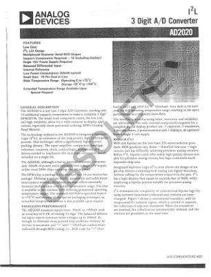 AD2020 datasheet cover page