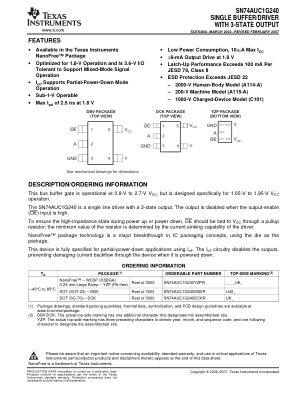 SN74AUC1G240 datasheet cover page