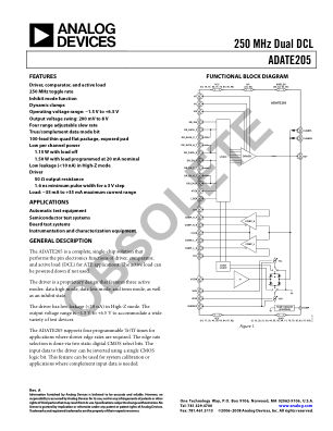 ADATE205 datasheet cover page