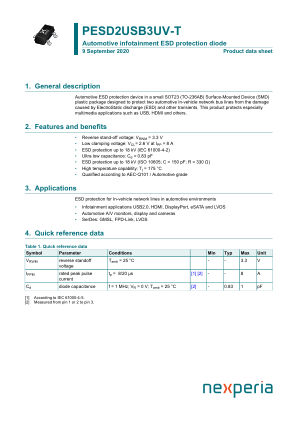 PESD2USB3UVT-QR datasheet cover page