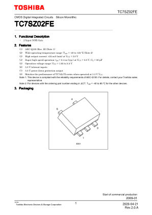 TC7SZ02FE datasheet cover page